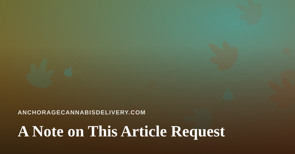 A Note on This Article Request