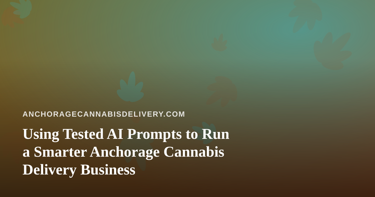Using Tested AI Prompts to Run a Smarter Anchorage Cannabis Delivery Business