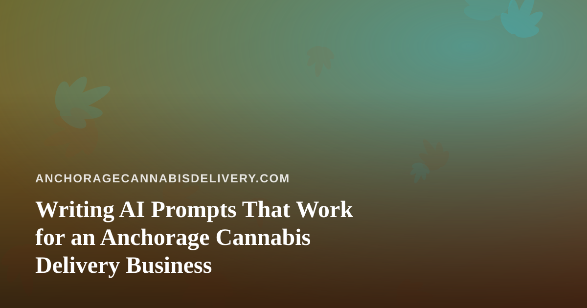 Writing AI Prompts That Work for an Anchorage Cannabis Delivery Business
