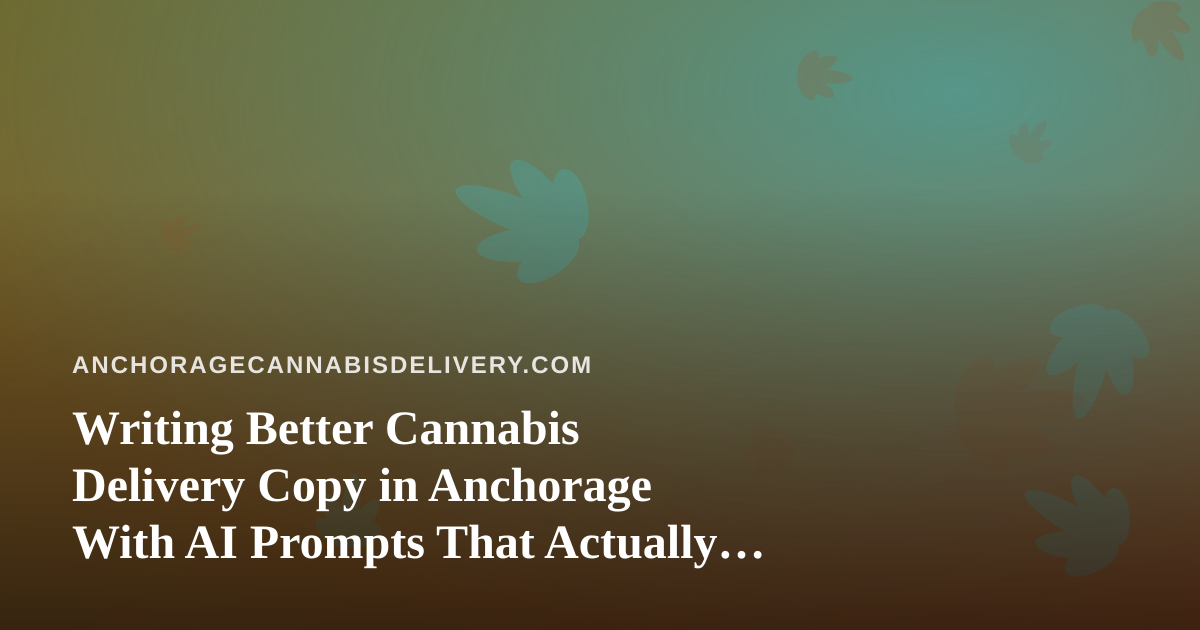 Writing Better Cannabis Delivery Copy in Anchorage With AI Prompts That Actually Work